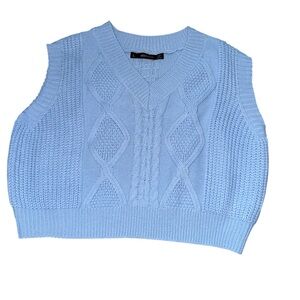 💜Light Blue Cable Knit Sleeveless Top